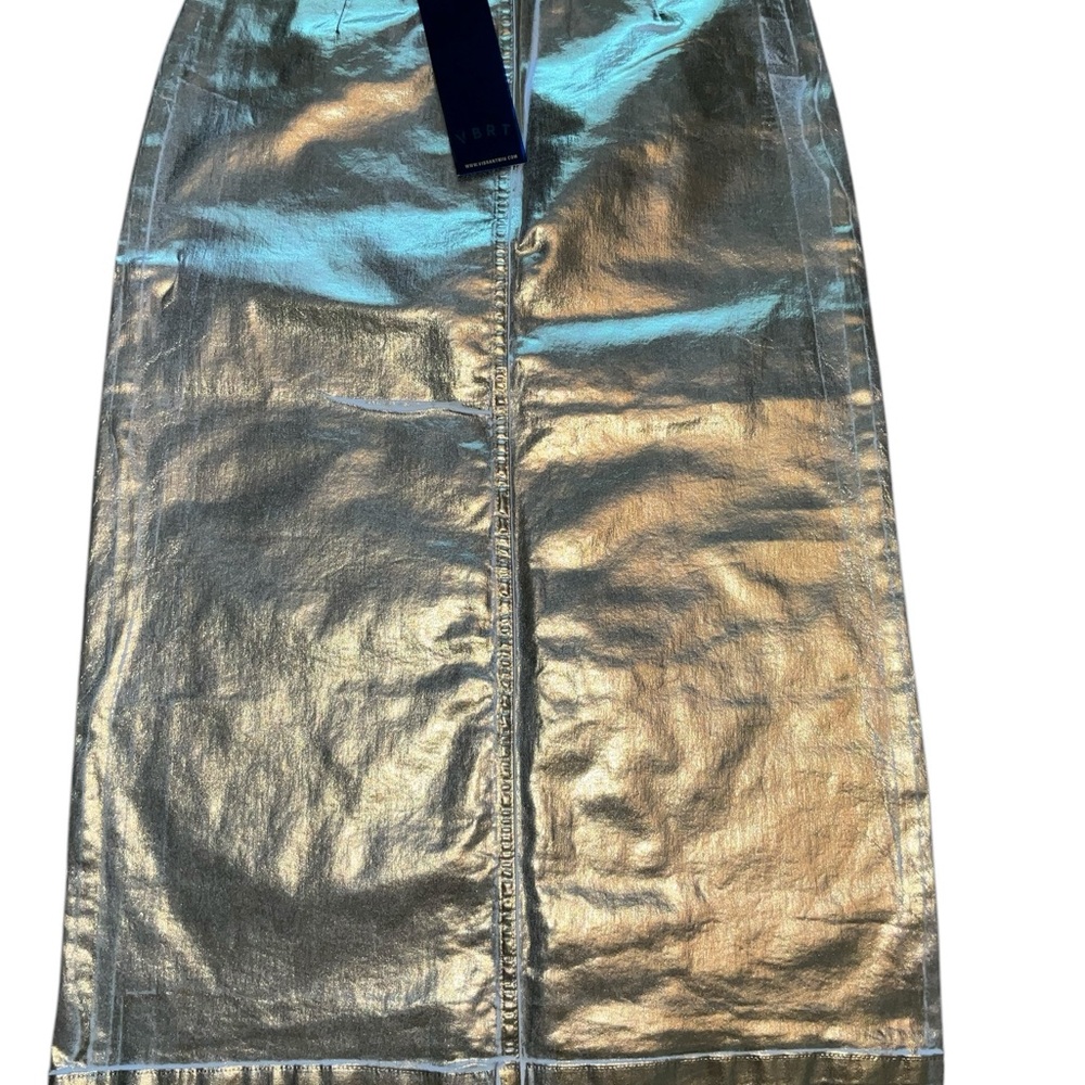 Gold and White Midi Pencil Skirt for Cocktail Events